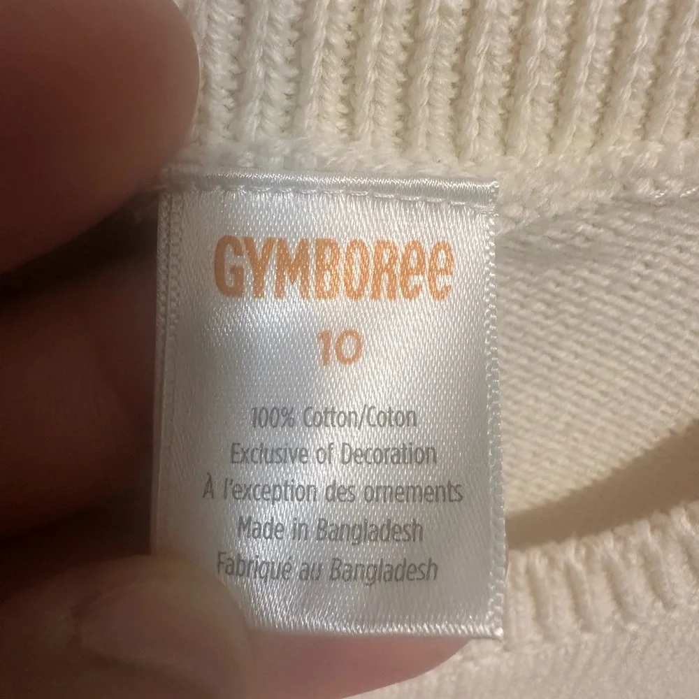 Gymboree Cream Sweater with‎ Reindeer and Snowman